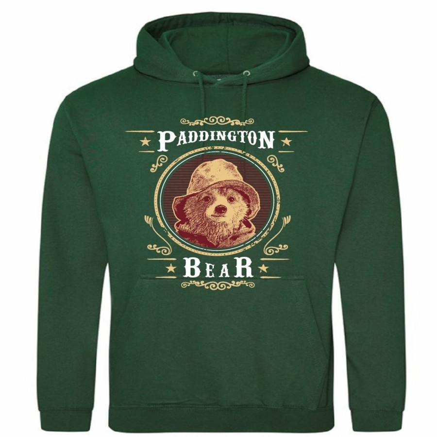 Clothing Paddington | Exclusive Paddington Adult Hoodie (Vintage) - Bottle Green