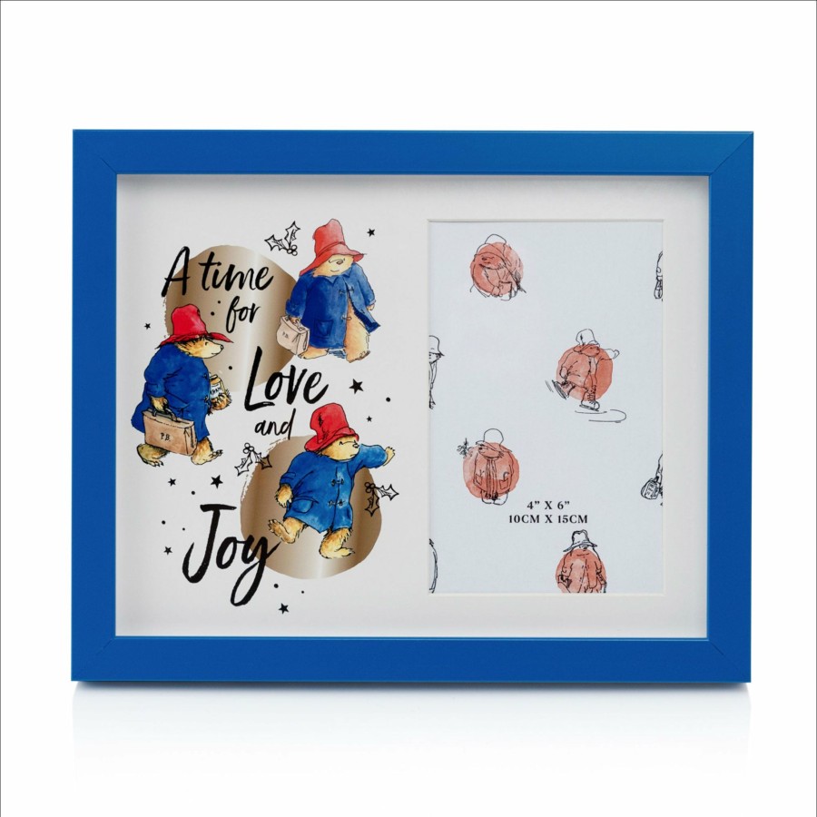 Seasonal Paddington | Paddington Christmas Frame "Time For Love And Joy" 4" X 6"