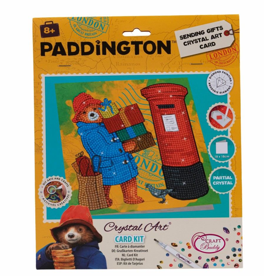 Toys & Games Paddington | Paddington Sending Gifts 18X18Cm Crystal Art Card