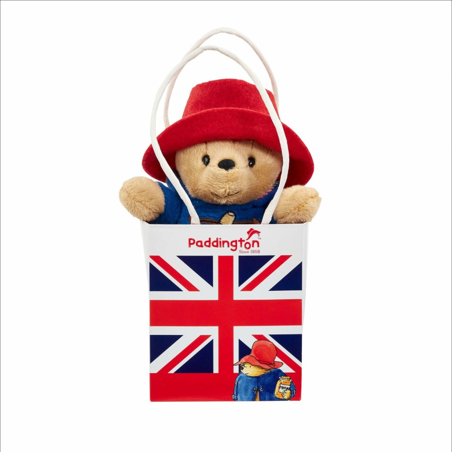 Soft Plush Toys Paddington | Paddington In Union Jack Bag