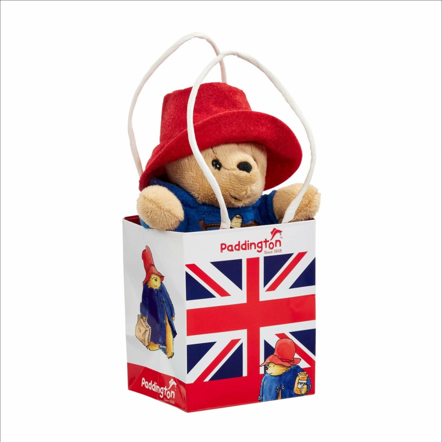 Soft Plush Toys Paddington | Paddington In Union Jack Bag