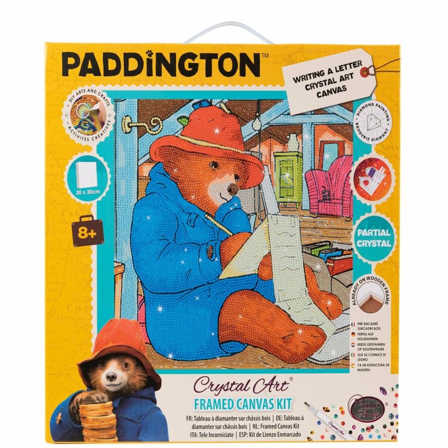 Toys & Games Paddington | Writing A Letter 30X30Cm Crystal Art Kit